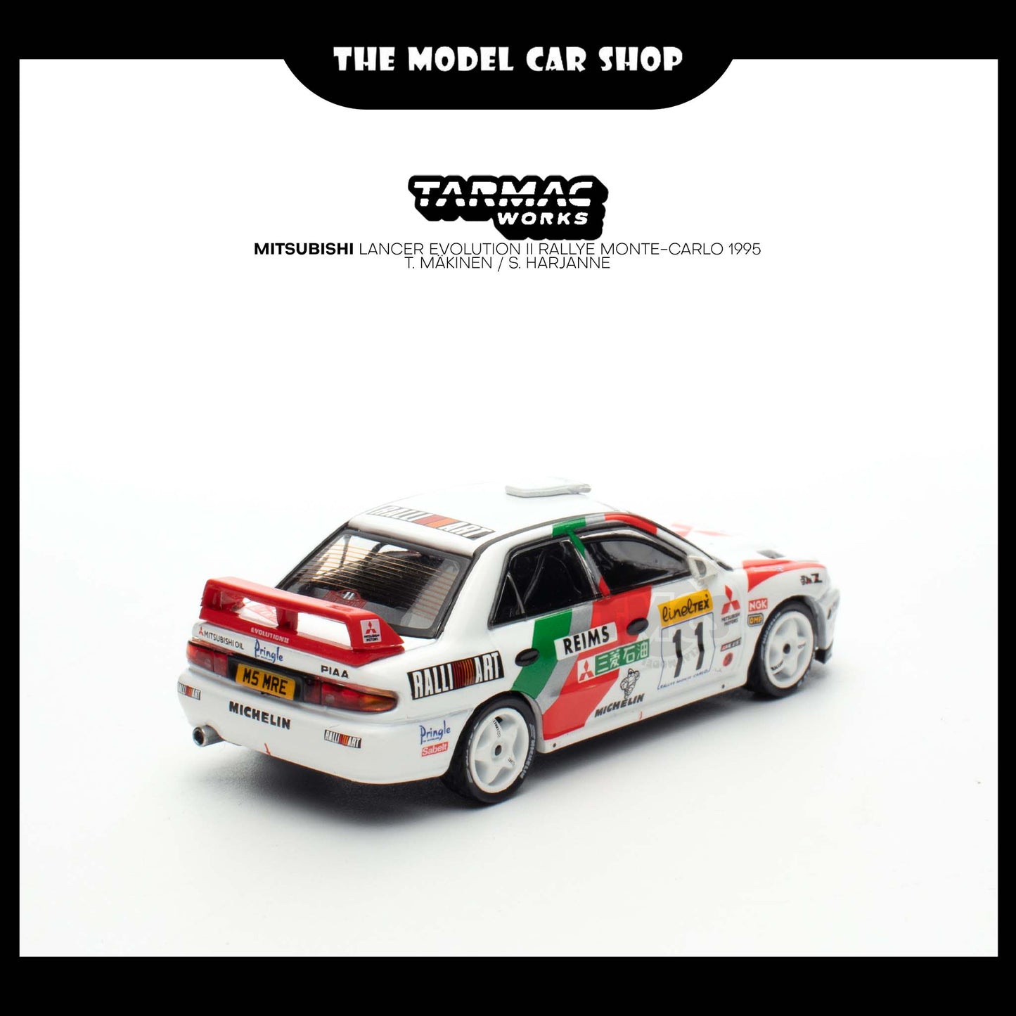 [Tarmac Works] Mitsubishi Lancer Evolution II Rallye Monte-Carlo 1995 T. Mäkinen / S. Harjanne