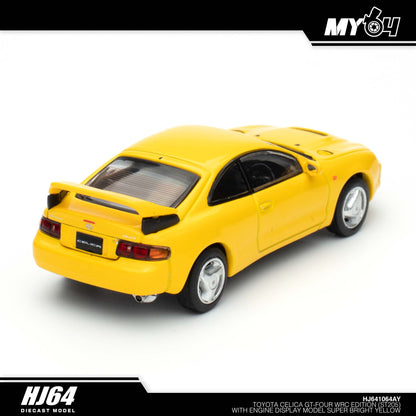 [Hobby Japan] Toyota Celica GT-Four WRC Edition (ST205) with Engine Display Model - Super Bright Yellow