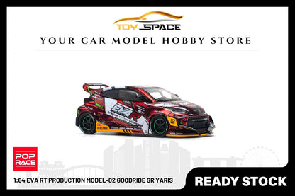 [POP RACE] 1:64 Eva RT Production Model-02 Goodride GR Yaris - Toy Space Diecast Online Store Singapore