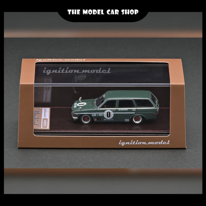 [Ignition Model] 1:64 Datsun Bluebird (510) - Wagon Green With Figure