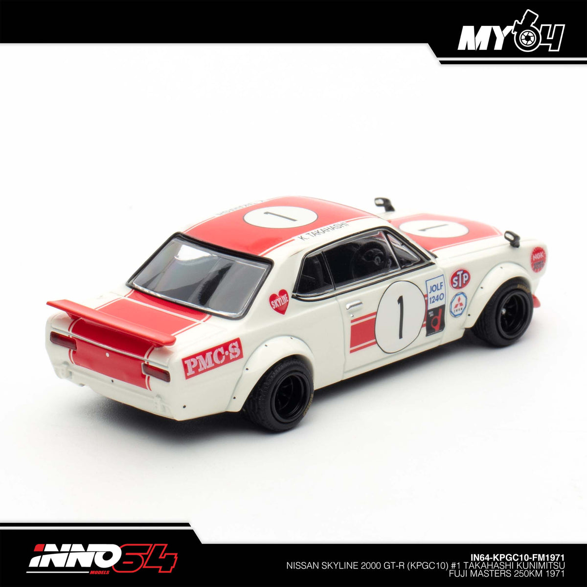 [INNO64] Nissan Skyline 2000 GT-R KPGC10 #1 Takahashi Kunimitsu Fuji Masters 250km 1971