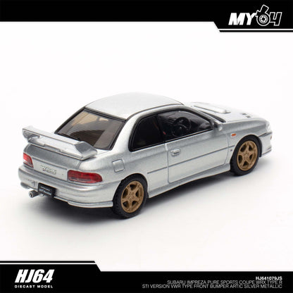 [Hobby Japan] Subaru Impreza Pure Sports Coupe WRX Type R STi Version VWR Type Front Bumper - Artic Silver Metallic