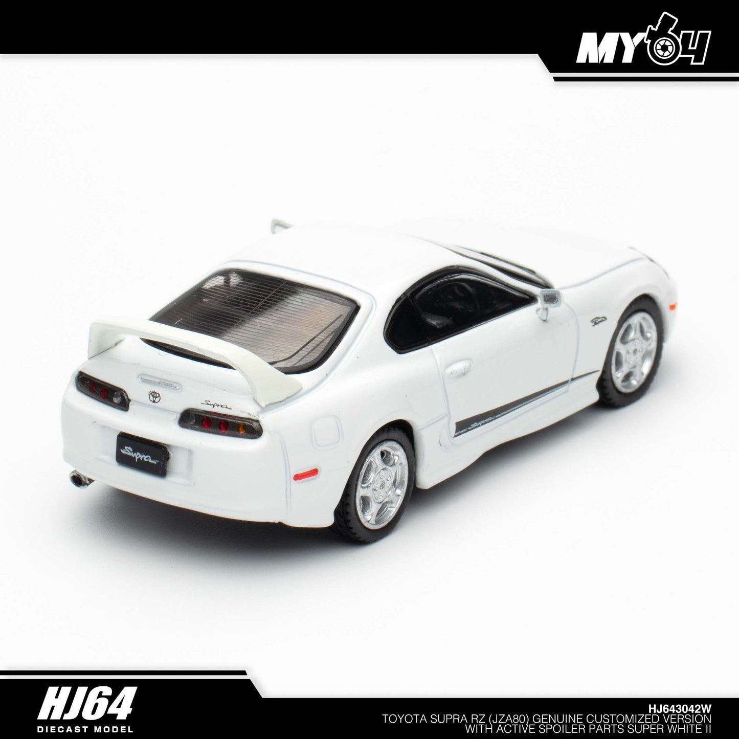 [Hobby Japan] Toyota Supra RZ (JZA80) Genuine Customized Version with Active Spoiler Parts - Super White II