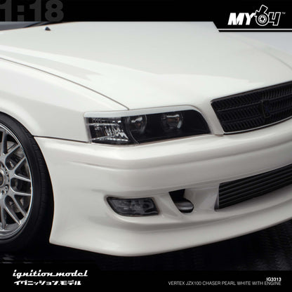 [Ignition Model] 1:18 Vertex JZX100 Chaser - Pearl White With Engine