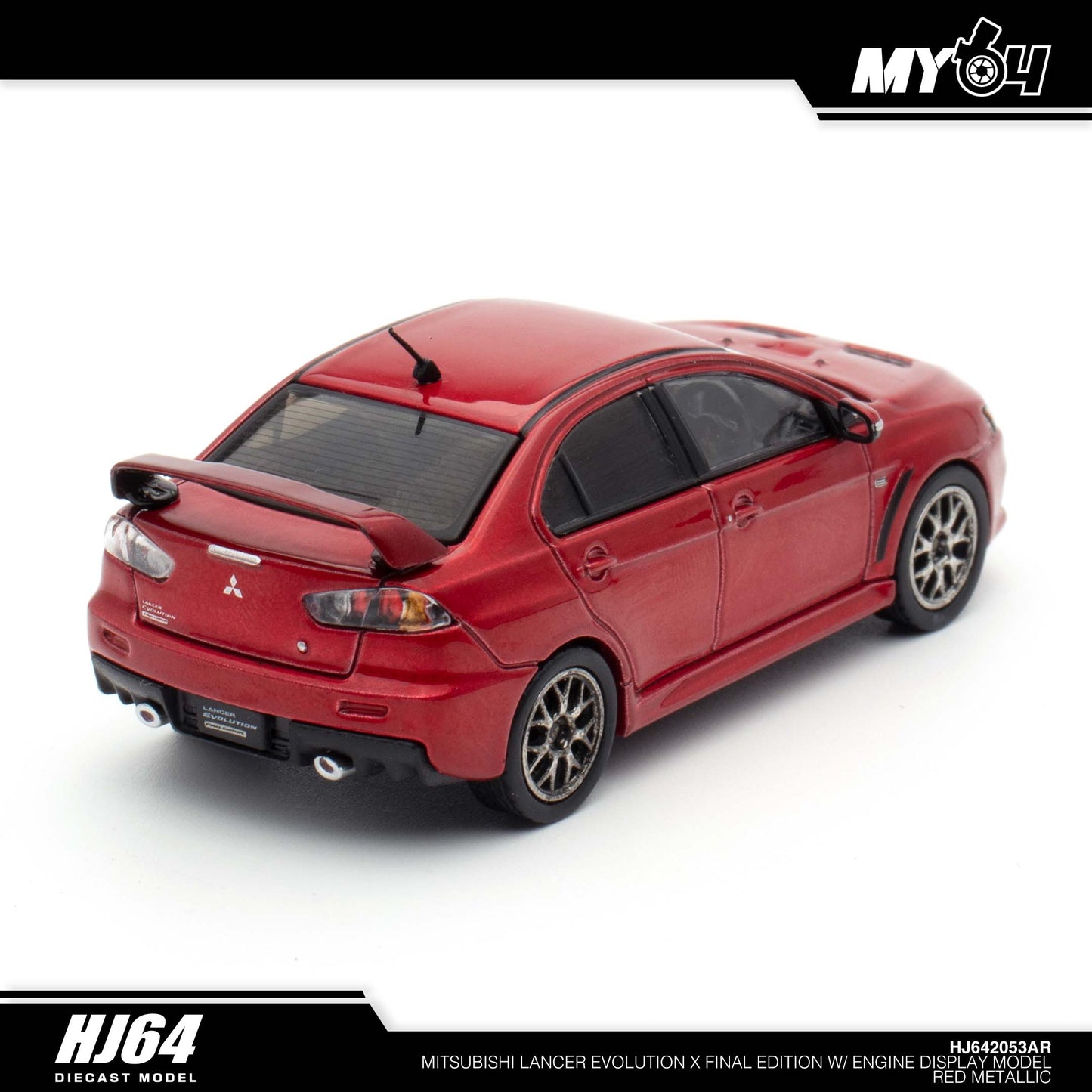 [Hobby Japan] Mitsubishi Lancer Evolution Ⅹ Final Edition With Engine Display Model - Red Metallic