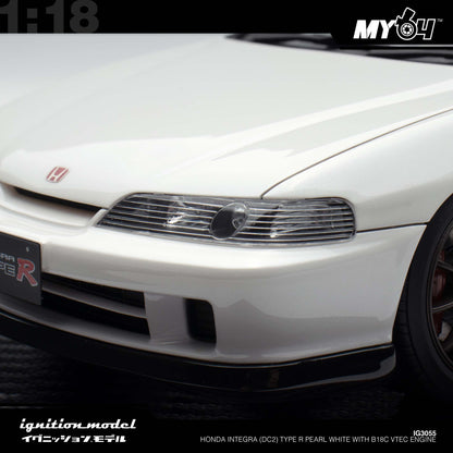 [Ignition Model] 1:18 Honda Integra (DC2) Type R - Pearl White With B18C VTEC Engine