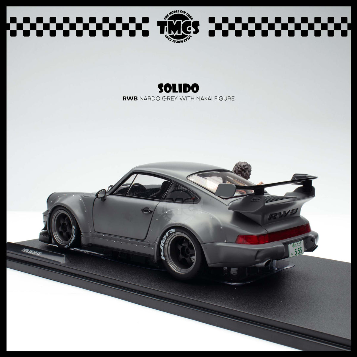 [Solido] 1:18 RWB Nardo Grey with Nakai Figure