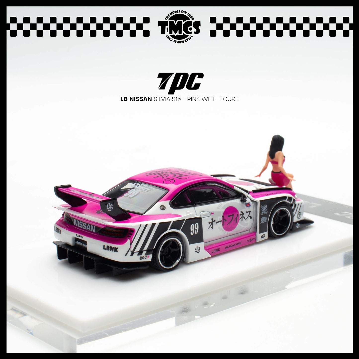 (UNSEAL UNIT) [TPC] 1:64 LB Nissan Silvia S15 - Pink with Figure