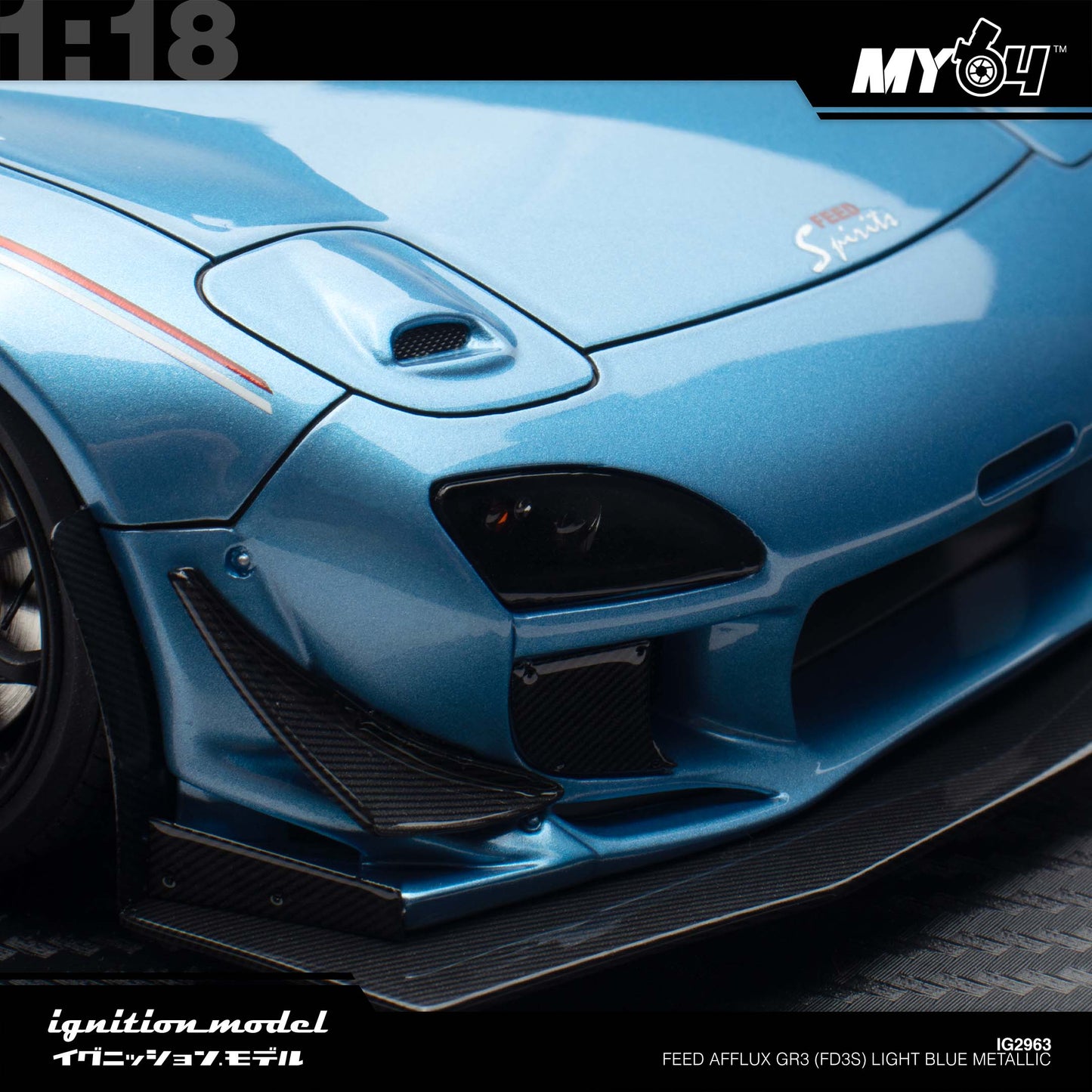 [Ignition Model] FEED Afflux GR3 (FD3S) - Light Blue Metallic