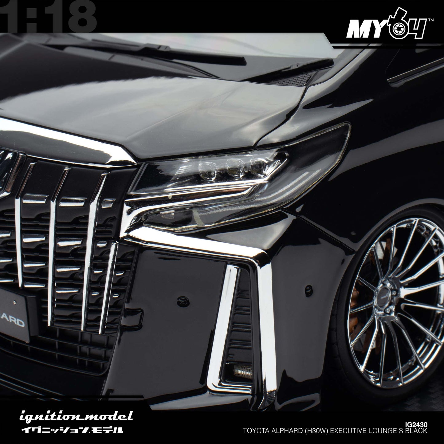 [Ignition Model] 1:18 Toyota Alphard (H30W) Executive Lounge S - Black
