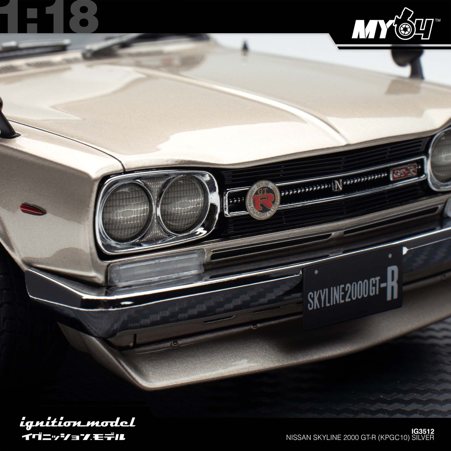 [Ignition Model] 1:18 Nissan Skyline 2000 GT-R (PGC10) - Silver
