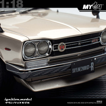 [Ignition Model] 1:18 Nissan Skyline 2000 GT-R (PGC10) - Silver
