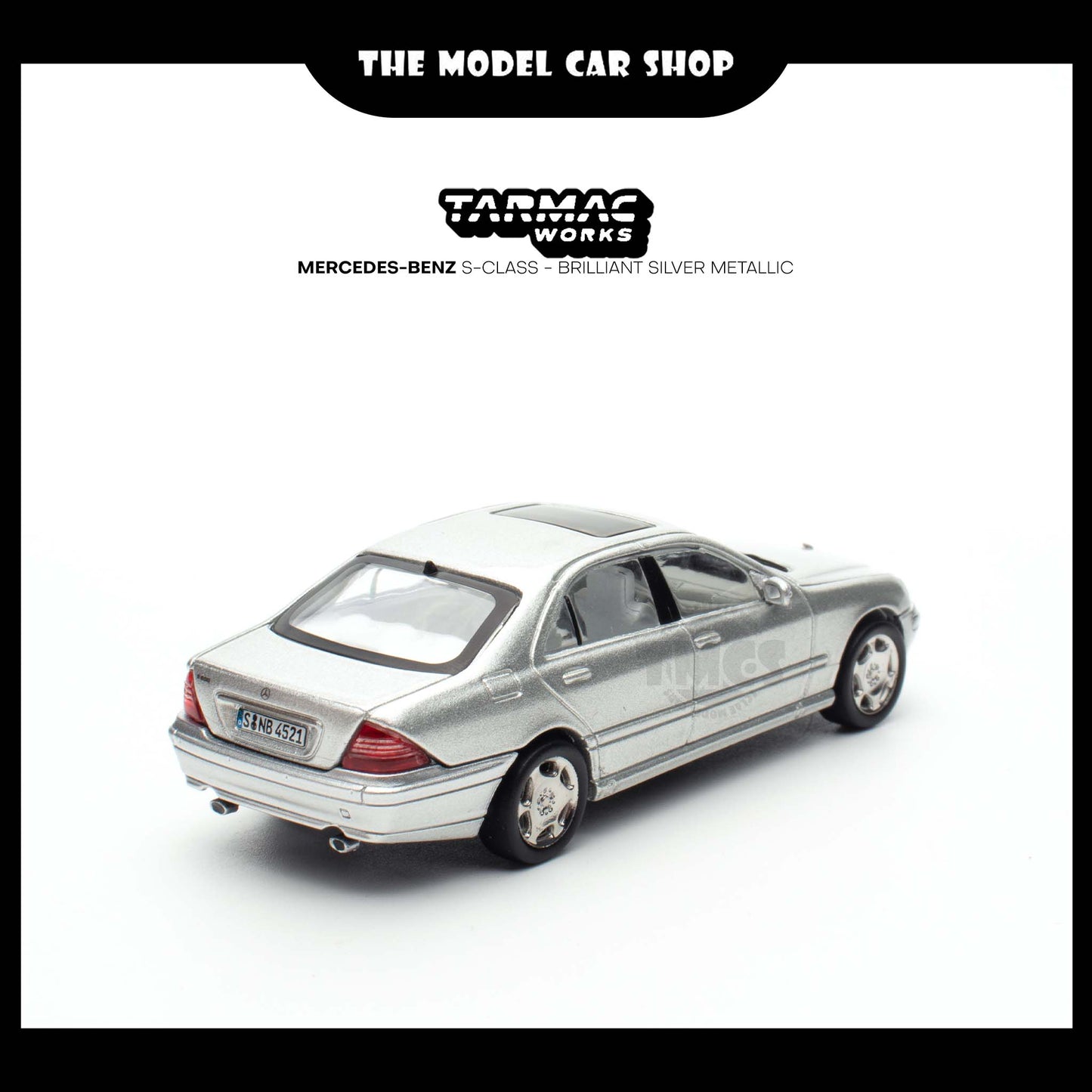 (UNSEAL UNIT) [Tarmac Works] Mercedes-Benz S-Class - Brilliant Silver Metallic