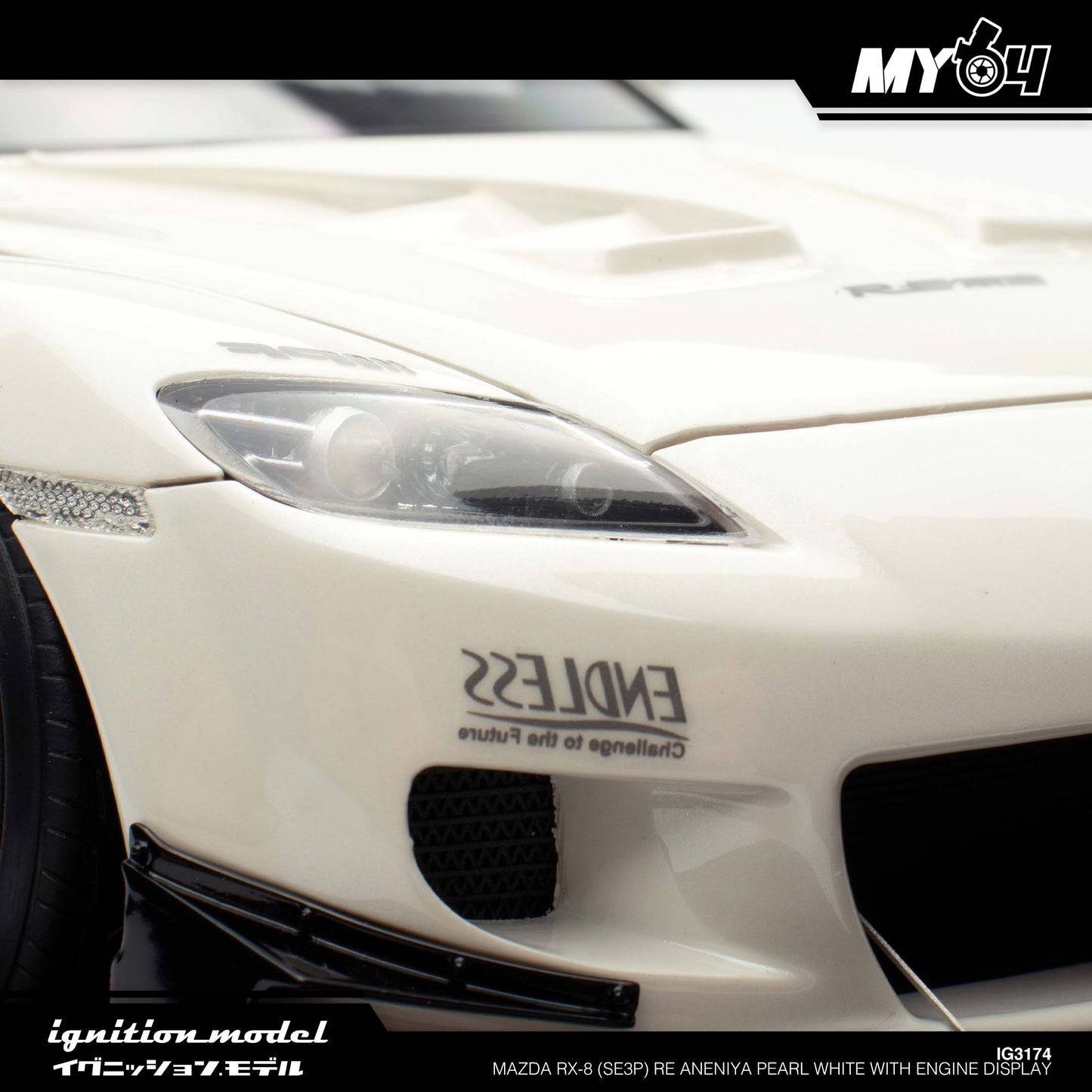 [Ignition Model] 1:18 Mazda RX-8 (SE3P) RE Aneniya - Pearl White With Engine Display