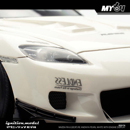 [Ignition Model] 1:18 Mazda RX-8 (SE3P) RE Aneniya - Pearl White With Engine Display