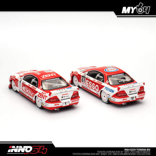 (UNSEAL UNIT) [INNO64] Toyota Corona EXIV #1 "ZENT" JTCC 1995 M.SEKIYA Toyota Corona EXIV #37 "ESSO" JTCC 1995 M.KRUMM Box Set Collection