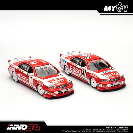 (UNSEAL UNIT) [INNO64] Toyota Corona EXIV #1 "ZENT" JTCC 1995 M.SEKIYA Toyota Corona EXIV #37 "ESSO" JTCC 1995 M.KRUMM Box Set Collection