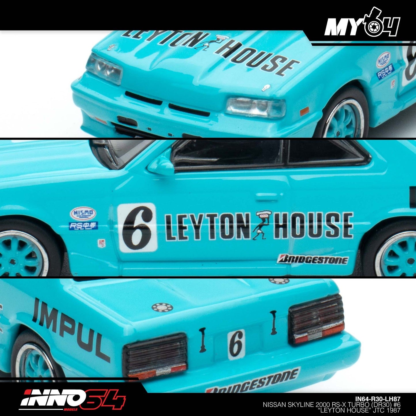 [INNO64] Nissan Skyline 2000 RS-X Turbo (DR30) #6 "LEYTON HOUSE" JTC 1987