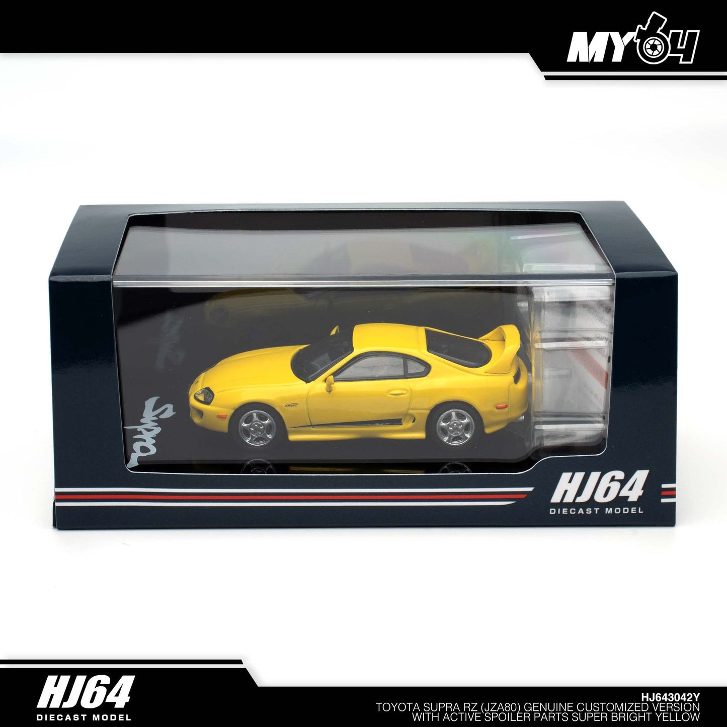 [Hobby Japan] Toyota Supra RZ JZA80 with Active Spoiler Parts - Super Bright Yellow
