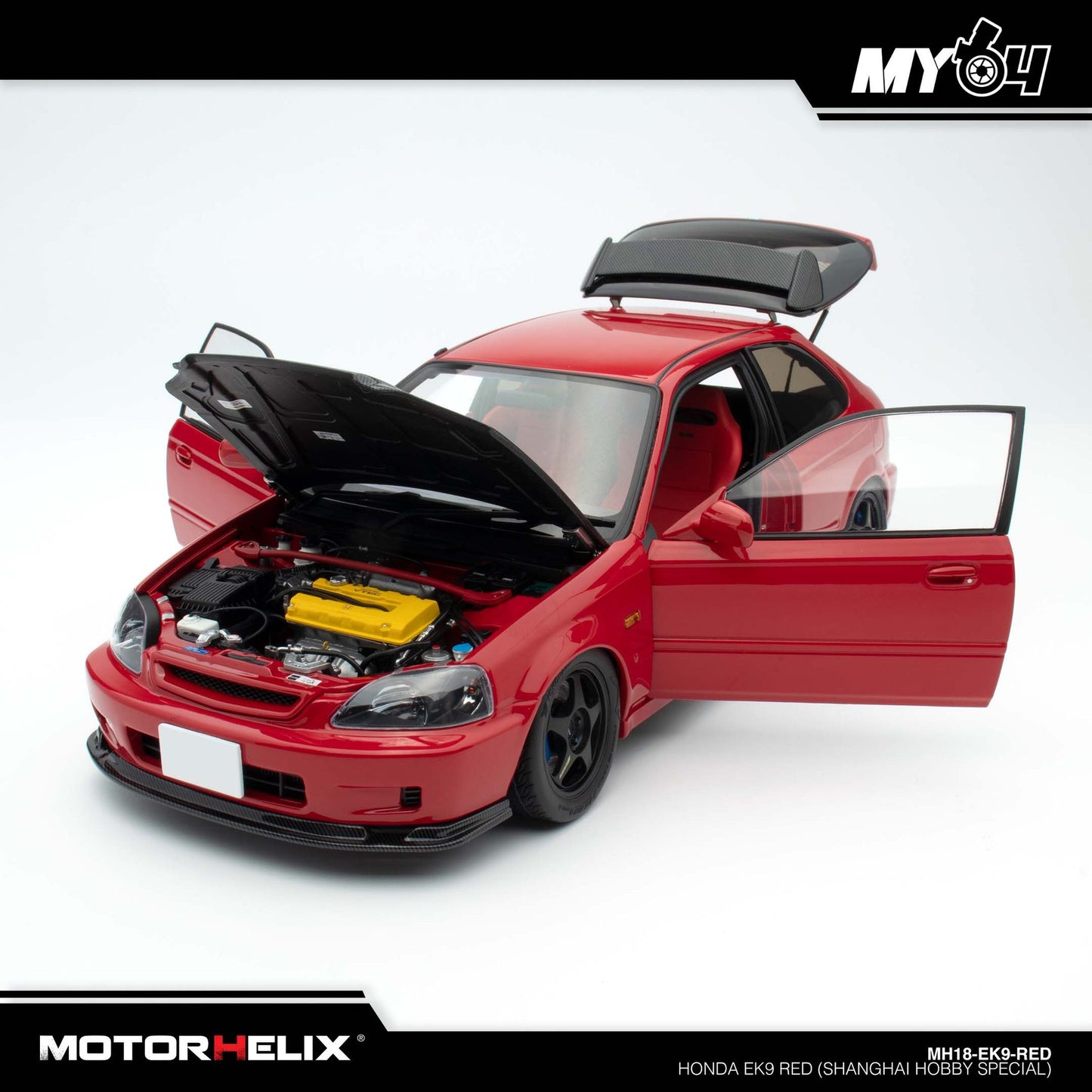[Motorhelix] Honda EK9 - Red (Shanghai Hobby Special)