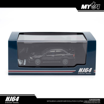 [Hobby Japan] Mitsubishi Lancer GSR Evolution VI (CP9A) 1999 With Mud Flap - Pyrenees Black