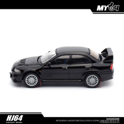 [Hobby Japan] Mitsubishi Lancer GSR Evolution VI (CP9A) 1999 With Mud Flap - Pyrenees Black