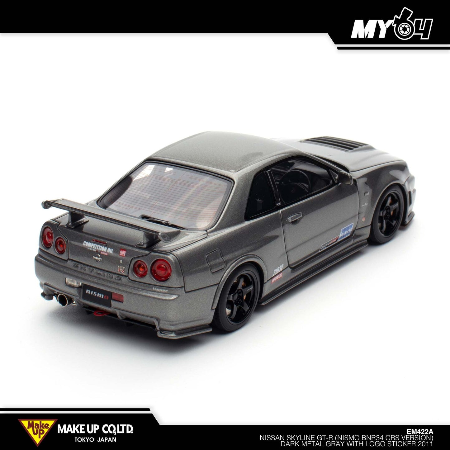 [Make Up] Nissan Skyline GTR Nismo BNR34 CRS Version - Dark Metal Gray With Logo Sticker 2011