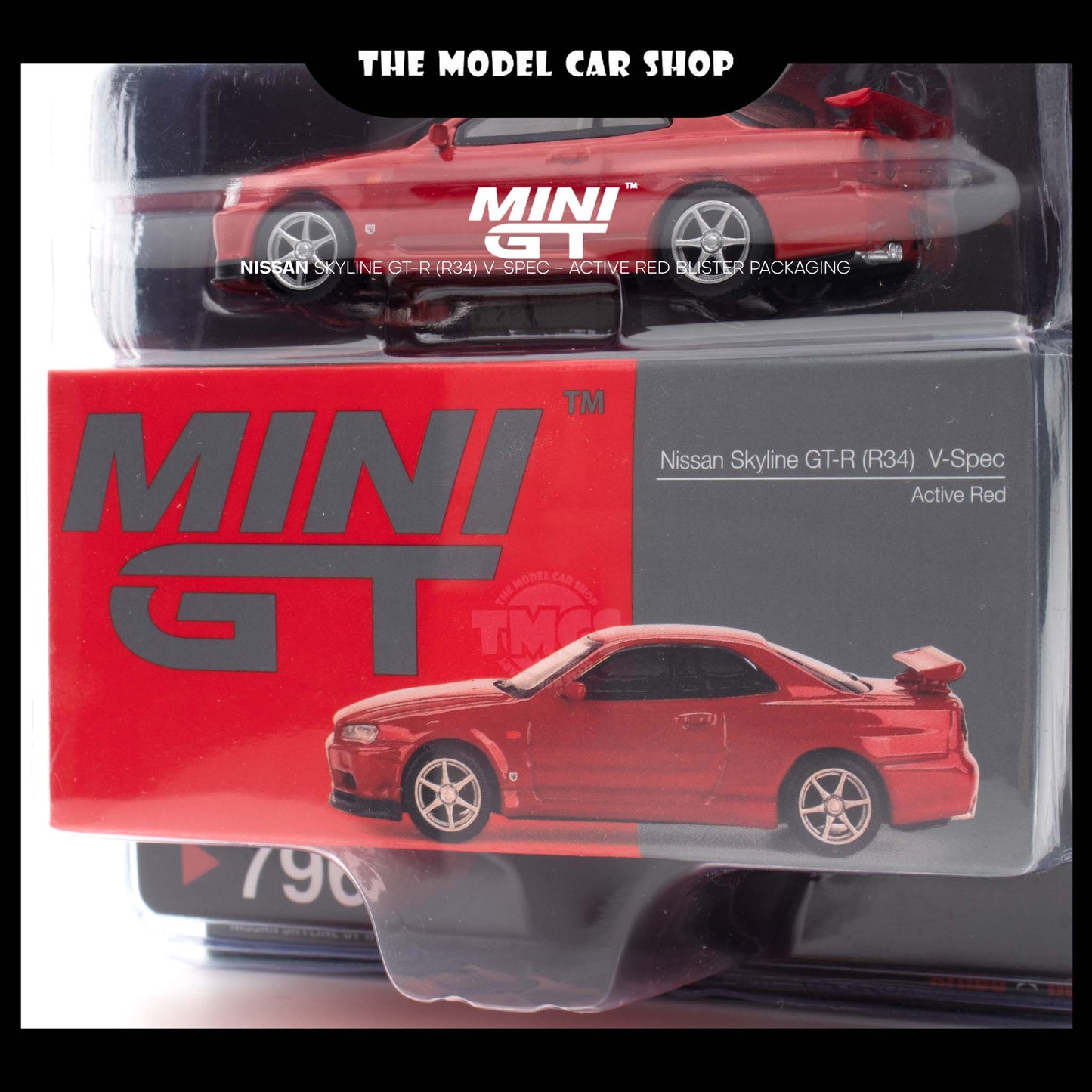 [MINI GT] Nissan Skyline GT-R (R34) V-Spec - Active Red