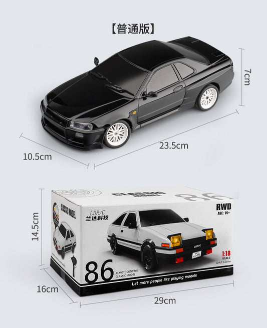 [LDRC] Remote-Controlled Car - Nissan Skyline GTR (R34) Black - Toy Space Diecast Online Store Singapore