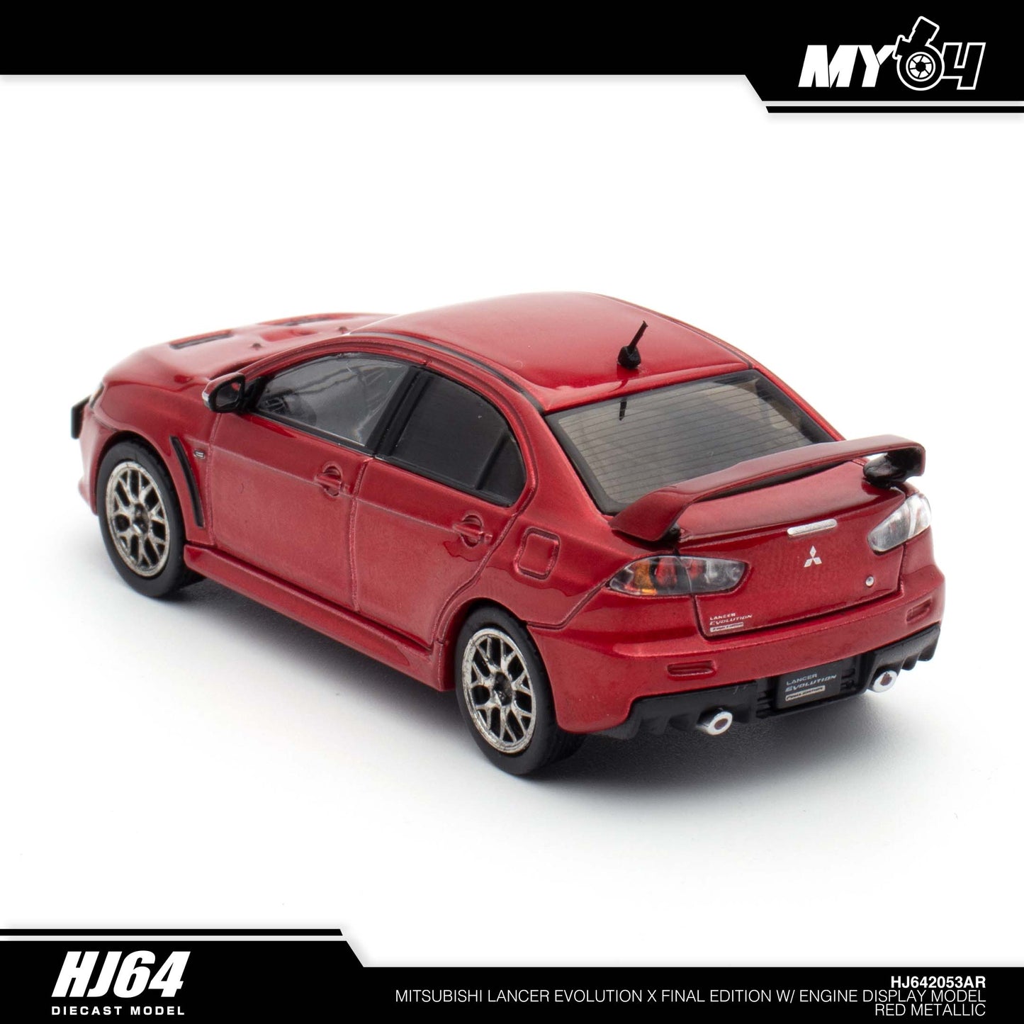 [Hobby Japan] Mitsubishi Lancer Evolution Ⅹ Final Edition With Engine Display Model - Red Metallic