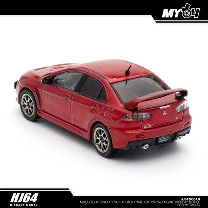 [Hobby Japan] Mitsubishi Lancer Evolution Ⅹ Final Edition With Engine Display Model - Red Metallic