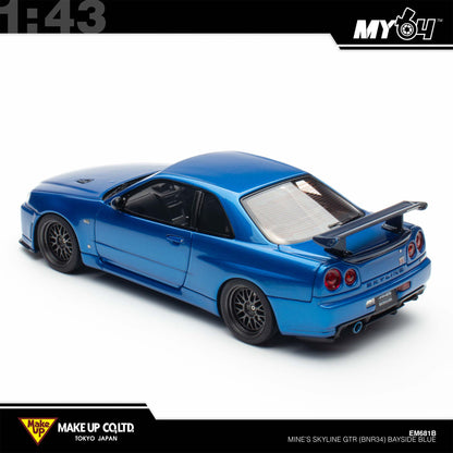 [Make Up] 1:43 Edilion BUILT BY LEGENDS Mine's Skyline GT-R(BNR34) - Bayside Blue