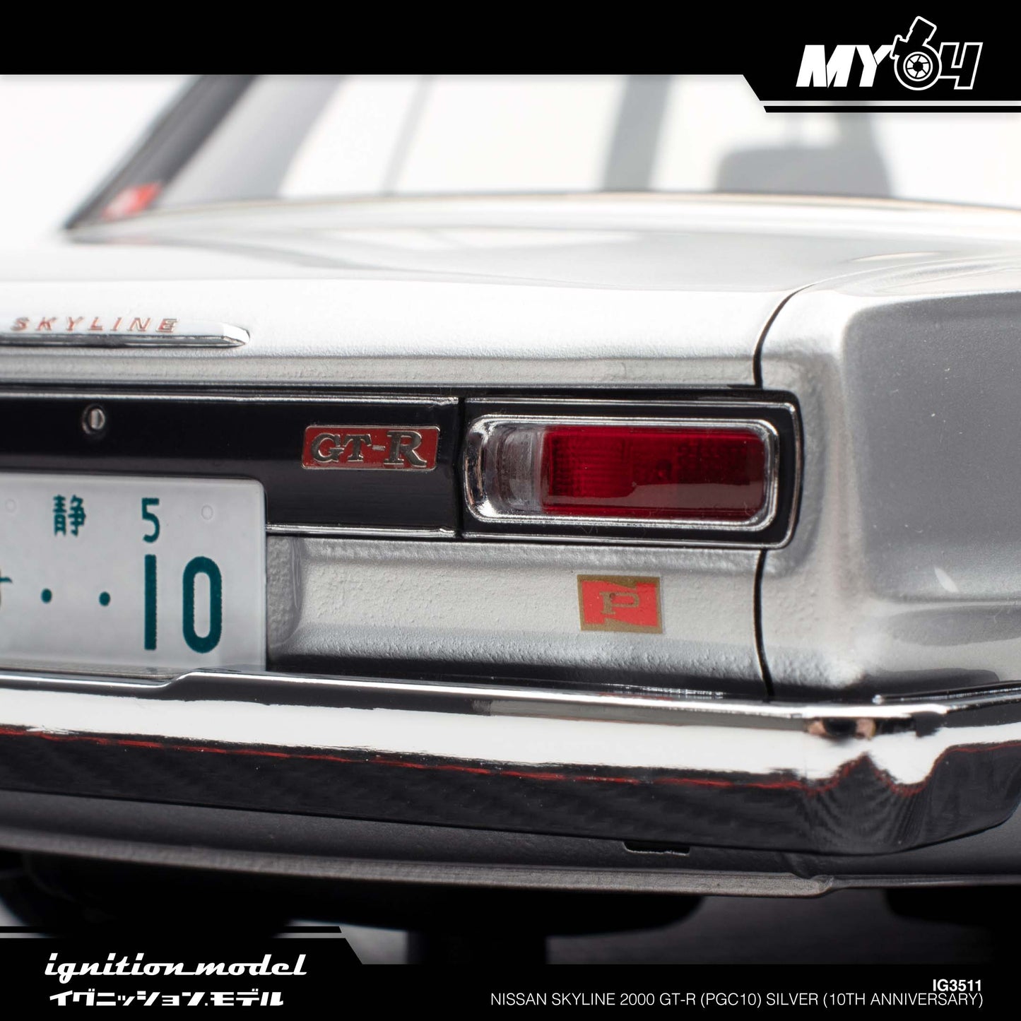 [Ignition Model] Nissan Skyline 2000 GT-R (PGC10) - Silver (10th Anniversary)