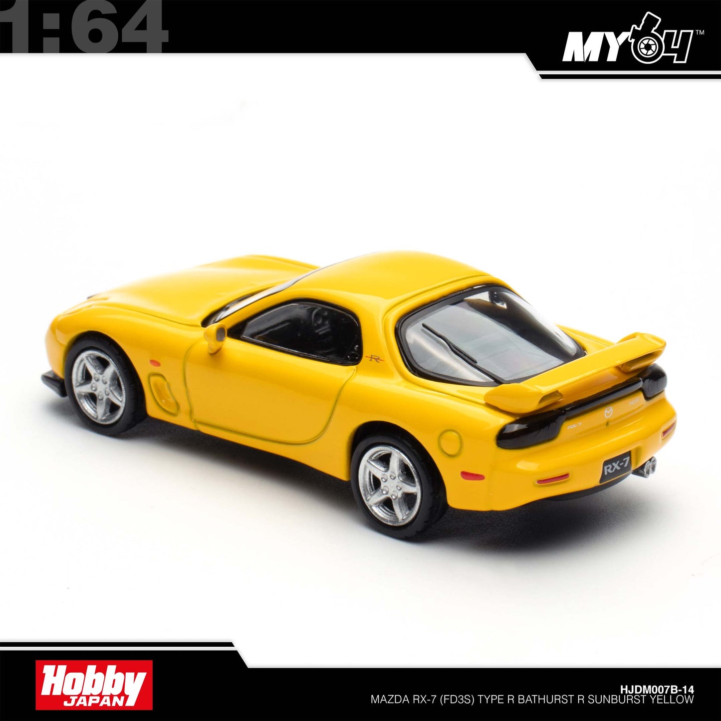 [Hobby Japan] 1:64 Mazda RX-7 (FD3S) Type R Bathurst R - Sunburst Yellow
