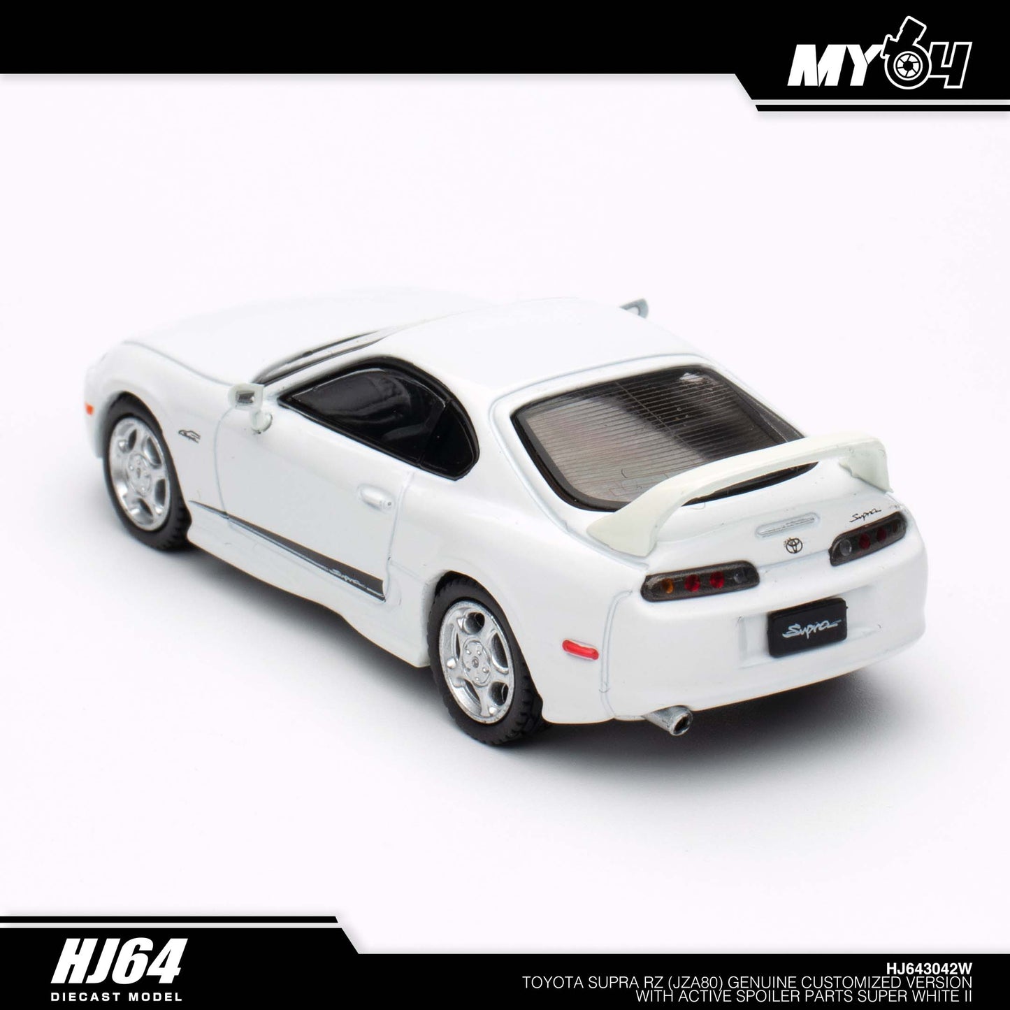 [Hobby Japan] Toyota Supra RZ (JZA80) Genuine Customized Version with Active Spoiler Parts - Super White II