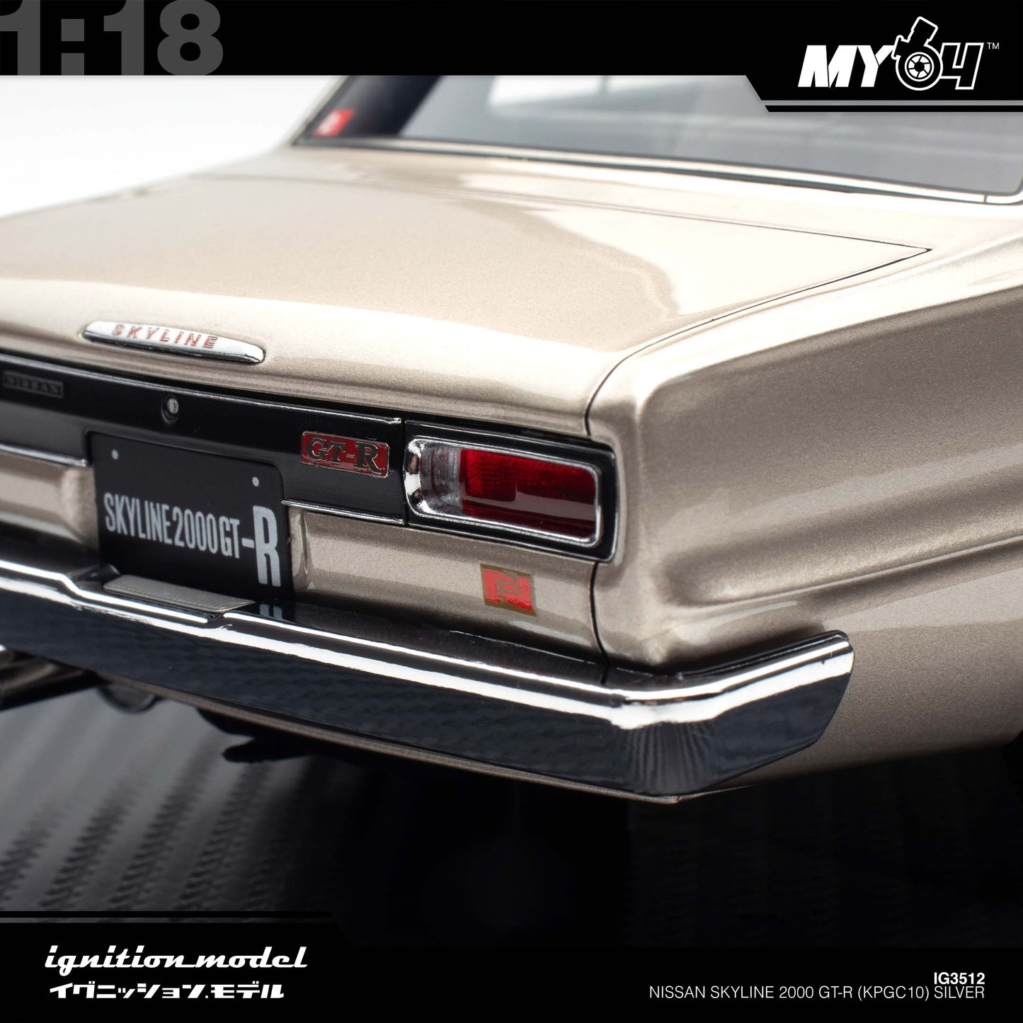 [Ignition Model] 1:18 Nissan Skyline 2000 GT-R (PGC10) - Silver