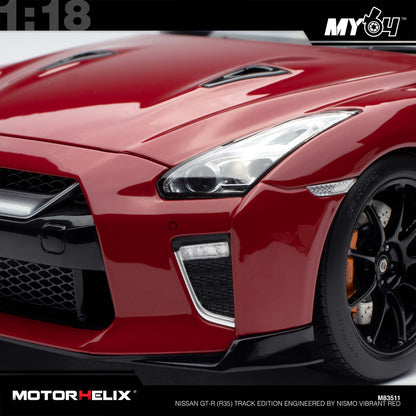 [Motorhelix] 1:18 Nissan GT-R (R35) Track Edition Engineered By NISMO - Vibrant Red