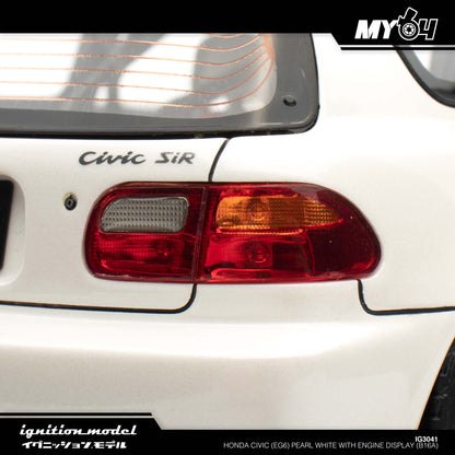 [Ignition Model] Honda Civic (EG6) - Pearl White With Engine Display (B16A)