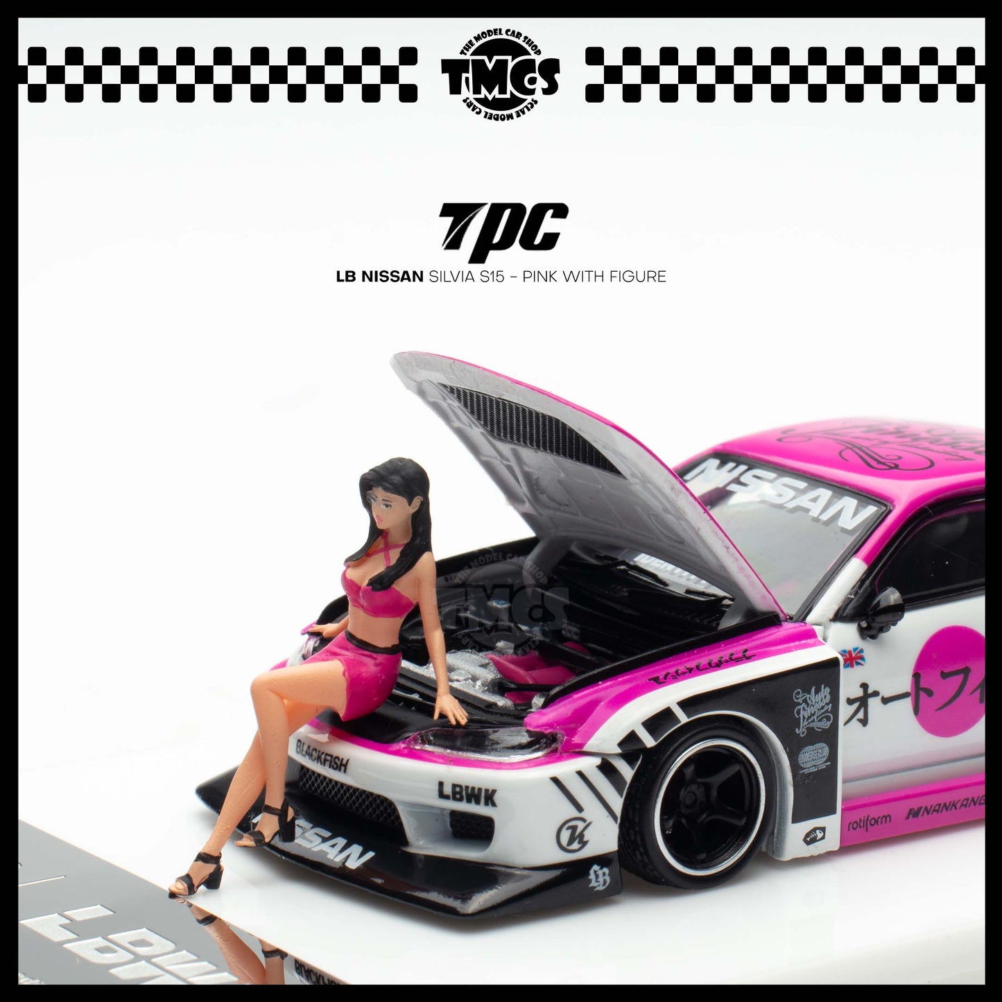 (UNSEAL UNIT) [TPC] 1:64 LB Nissan Silvia S15 - Pink with Figure