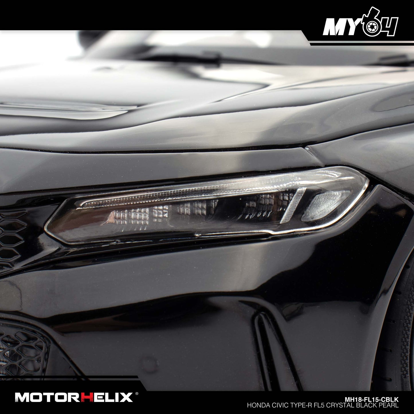 [Motorhelix] 1:18 Honda Civic Type-R FL5 - Crystal Black Pearl