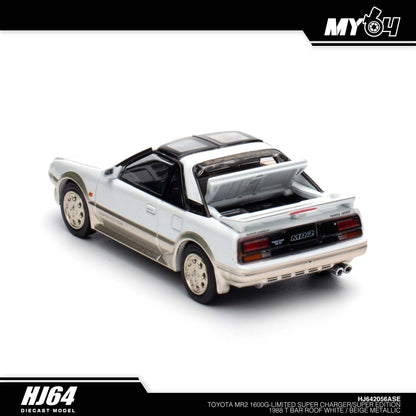 [Hobby Japan] Toyota MR2 1600G - Limited Super Charger / Super Edition 1988 T Bar Roof - White / Beige Metallic