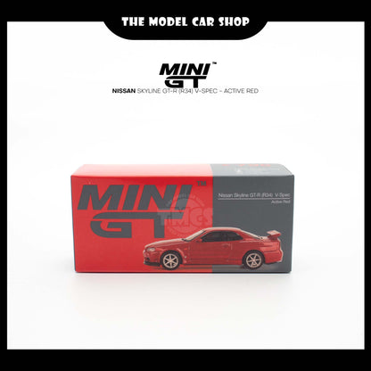 [MINI GT] Nissan Skyline GT-R (R34) V-Spec - Active Red