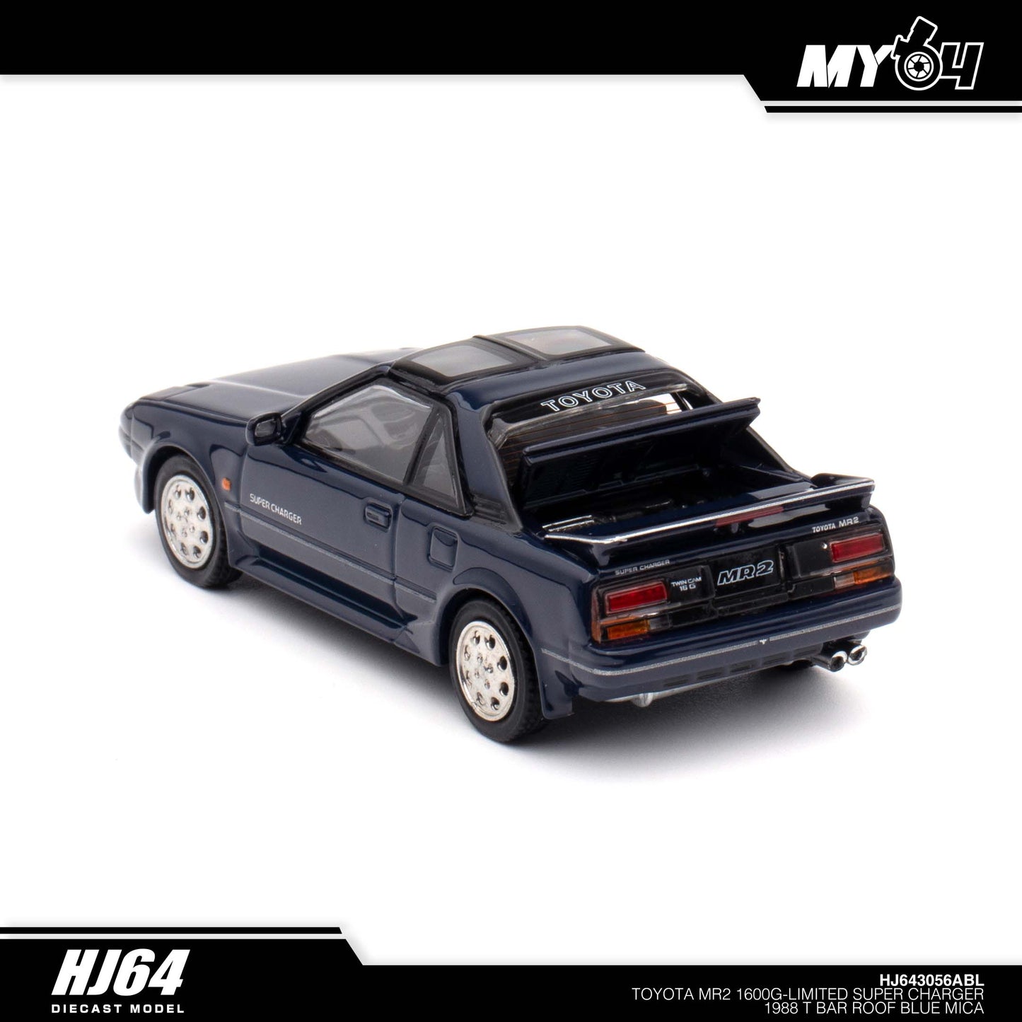 [Hobby Japan] Toyota MR2 1600G - Limited Super Charger 1988 T Bar Roof - Blue Mica