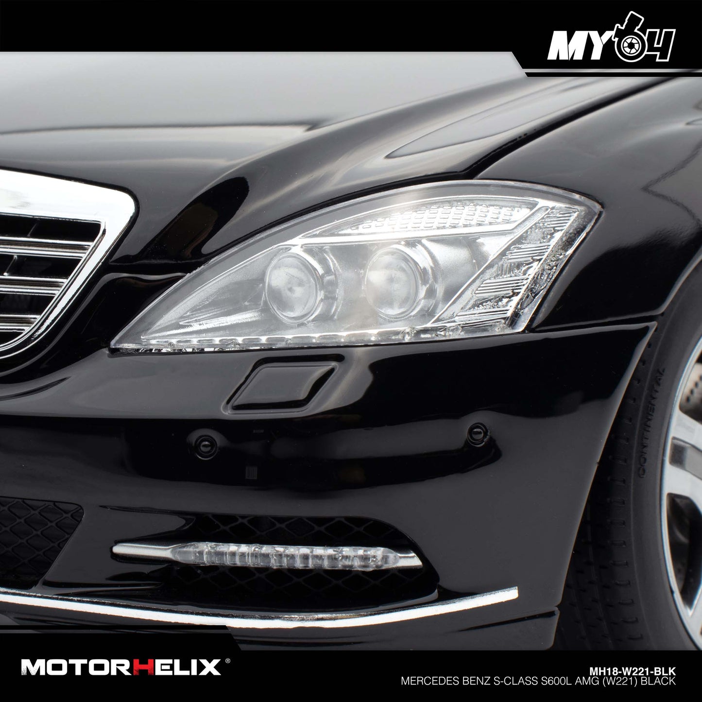 [Motorhelix] Mercedes Benz S-Class S600L AMG (W221) - Black