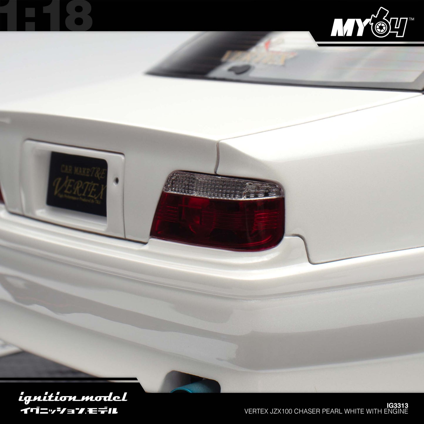[Ignition Model] 1:18 Vertex JZX100 Chaser - Pearl White With Engine