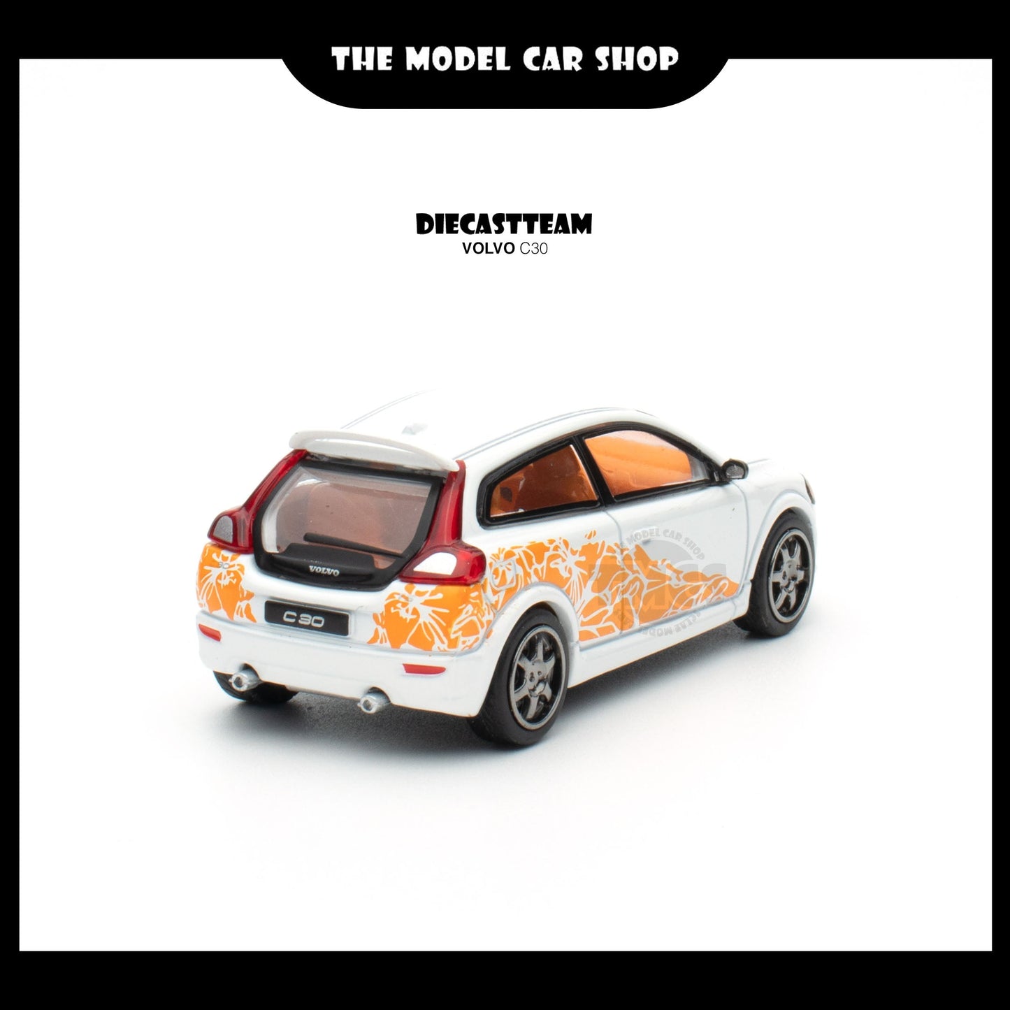 (UNSEAL UNIT) [DCT] Volvo C30 - White with Orange Decal