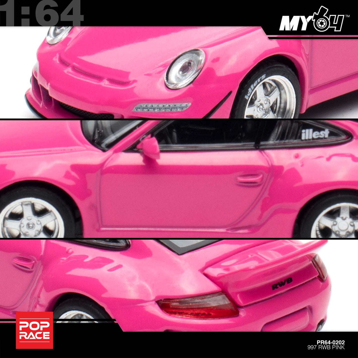 (UNSEAL UNIT) [Pop Race] 1:64 RWB 997 - Pink