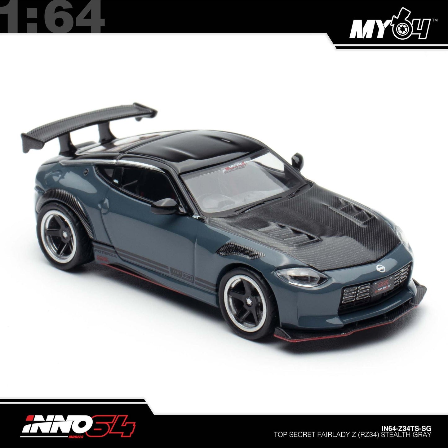 [INNO64] 1:64 Top Secret Fairlady Z (RX34) - Stealth Gray