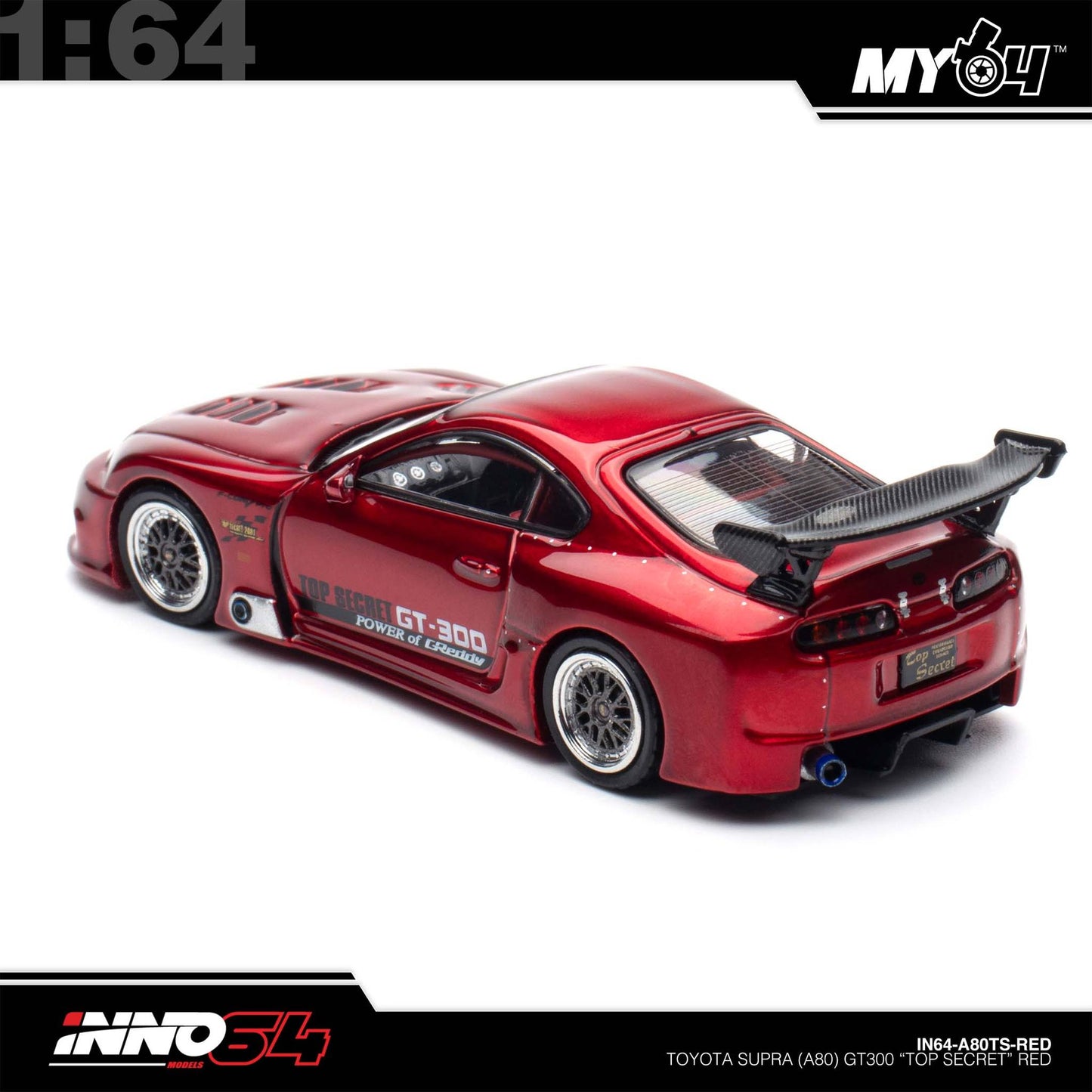 [INNO64] 1:64 Toyota Supra (A80) "Top Secret" - Red