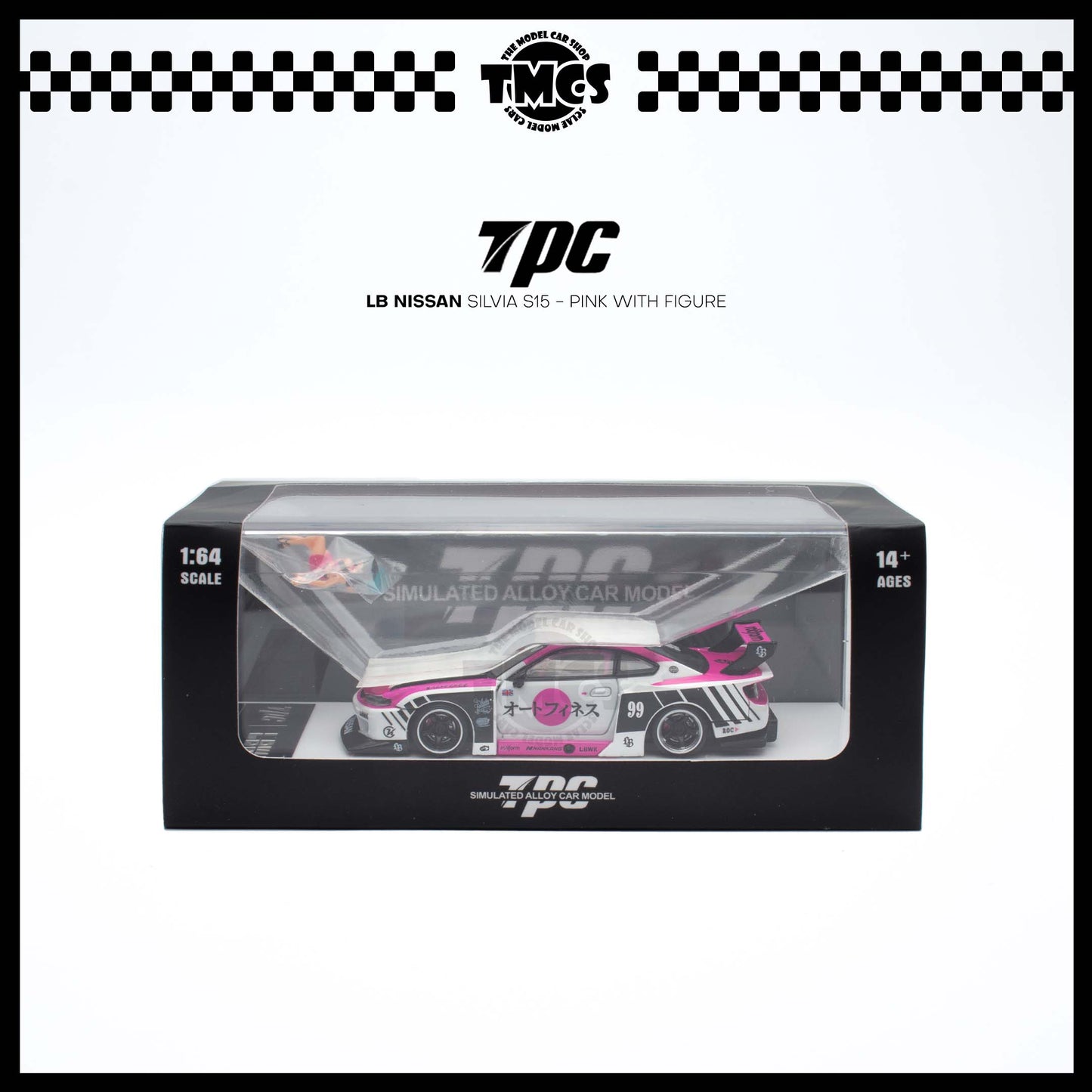 (UNSEAL UNIT) [TPC] 1:64 LB Nissan Silvia S15 - Pink with Figure
